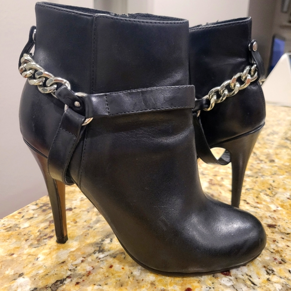 Aldo Black Leather Booties